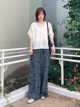 「アイテム（バレエシューズ）」を使った、ERIKAさん（レディース・161cm）の夏コーディネート