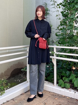 「アイテム（チュニック）」を使った、ERIKAさん（レディース・161cm）の秋コーディネート