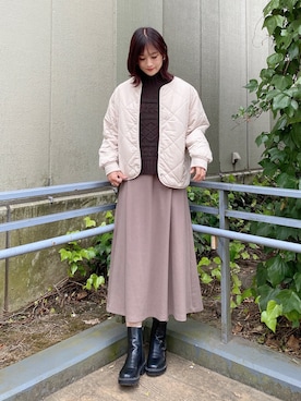 「セットアイテム」｜「アイテム（ダウンジャケット/コート）」を使った、ERIKAさん（レディース・161cm）の秋コーディネート