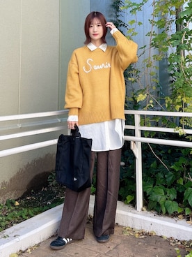 「URBAN RESEARCH（アーバンリサーチ）のアイテム（シャツ/ブラウス）」を使った、ERIKAさん（レディース・161cm）の秋コーディネート