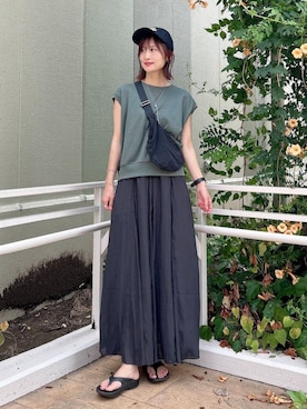 「骨格ナチュラル」｜ERIKAさん（レディース・161cm）の夏コーディネート