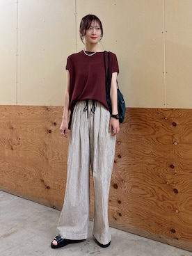 「SMELLY（スメリー）のアイテム」を使った、ERIKAさん（レディース・161cm）の夏コーディネート