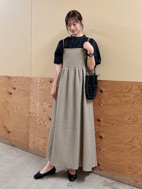 「ブラウスコーデ」｜「アイテム（バレエシューズ）」を使った、ERIKAさん（レディース・161cm）の夏コーディネート