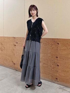 「骨格ナチュラル」｜ERIKAさん（レディース・161cm）の夏コーディネート