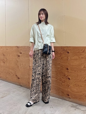 「柄パンツ」｜ERIKAさん（レディース・161cm）の春コーディネート