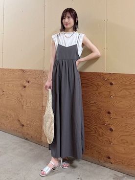 「帰省コーデ」｜「アイテム（ワンピース/ドレス）」を使った、ERIKAさん（レディース・161cm）の夏コーディネート