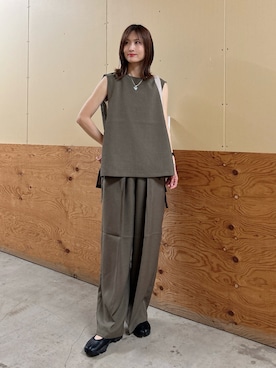 「アイテム（セットアップ）」を使った、ERIKAさん（レディース・161cm）の春コーディネート
