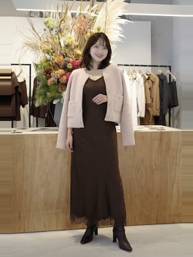 「anuans（アニュアンス）のアイテム（ジャケット/アウター）」を使った、ánuansさん（レディース・156cm）の秋コーディネート