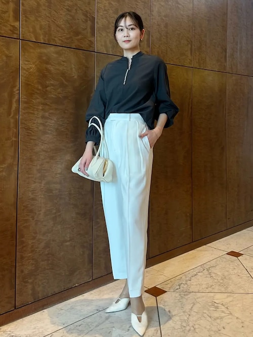 セール】パールトリムブラウス（シャツ/ブラウス）｜anuans（ア