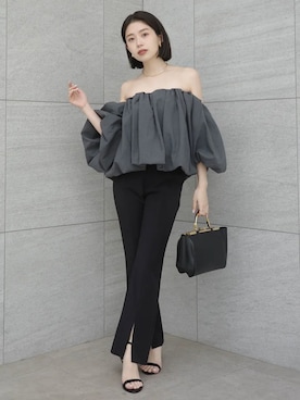 「anuans（アニュアンス）のアイテム（トップス）」を使った、ánuansさん（レディース・157cm）の春コーディネート