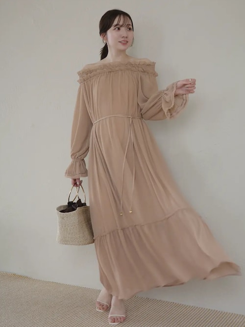 今だけ！！アンニュアンス　ベロアシフォンドッキングワンピース ベロアシフォンドッキングワンピース