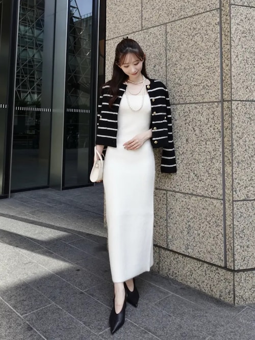 カシミヤブレンドキャミソールニットワンピース（ワンピース）｜anuans