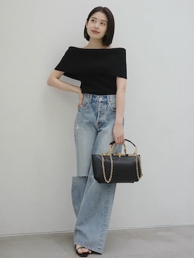 「anuans（アニュアンス）のアイテム（トップス）」を使った、ánuansさん（レディース・157cm）の春コーディネート