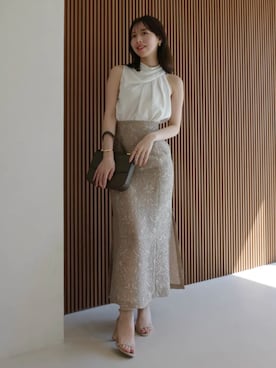 「anuans（アニュアンス）のアイテム」を使った、ánuansさん（レディース・162cm）の夏コーディネート
