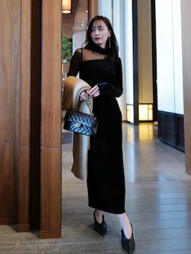 「アイテム（ピアス（両耳用））」を使った、anuansさん（レディース・154cm）の冬コーディネート