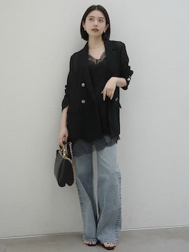 「anuans（アニュアンス）のアイテム（トップス）」を使った、ánuansさん（レディース・157cm）の春コーディネート