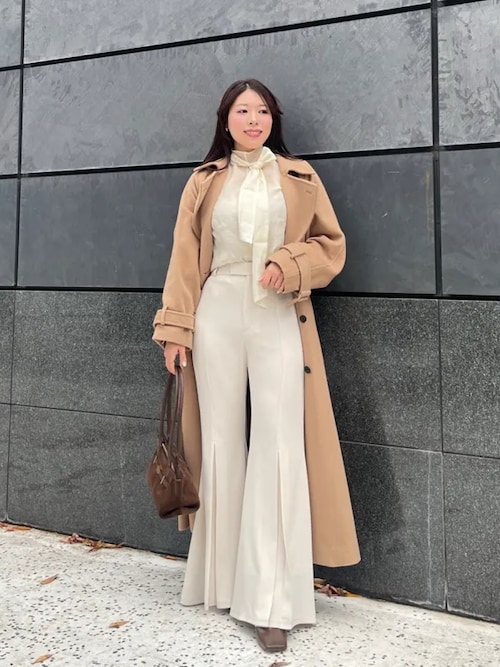 ハイネックシアーボウタイブラウス（シャツ/ブラウス）｜anuans（ア