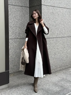 「アイテム（トレンチコート）」を使った、anuansさん（レディース・175cm）の秋コーディネート