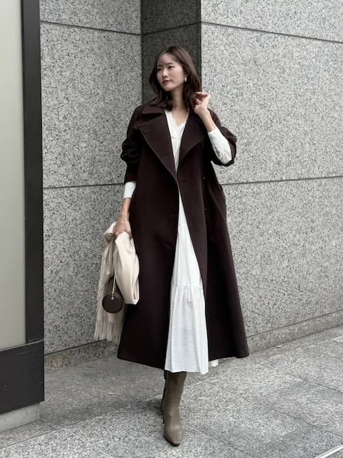 セール】リンクルラッフルワンピース（ワンピース）｜anuans（ア