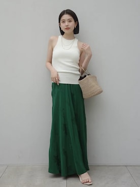 「anuans（アニュアンス）のアイテム（トップス）」を使った、ánuansさん（レディース・157cm）の春コーディネート