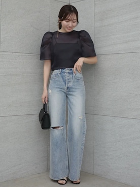 「anuans（アニュアンス）のアイテム（トップス）」を使った、ánuansさん（レディース・162cm）の春コーディネート