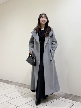 「アイテム（トレンチコート）」を使った、anuansさん（レディース・154cm）の冬コーディネート