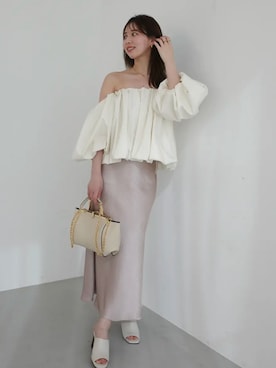 「anuans（アニュアンス）のアイテム（トップス）」を使った、ánuansさん（レディース・162cm）の春コーディネート