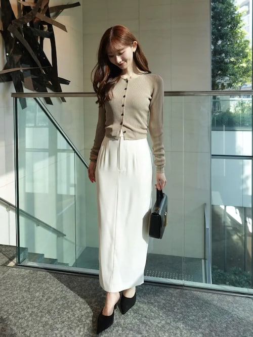 ダブルサテンナロースカート（スカート）｜anuans（アニュアンス）の