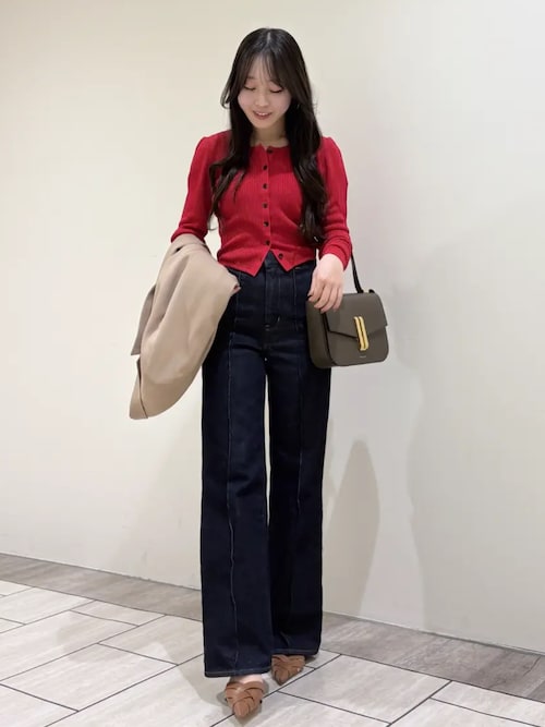 スリムフィットストレートデニム（デニムパンツ）｜anuans（ア