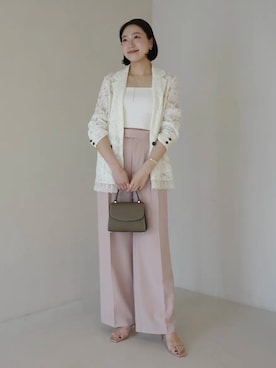 「anuans（アニュアンス）のアイテム（ジャケット/アウター）」を使った、ánuansさん（レディース・165cm）の春コーディネート