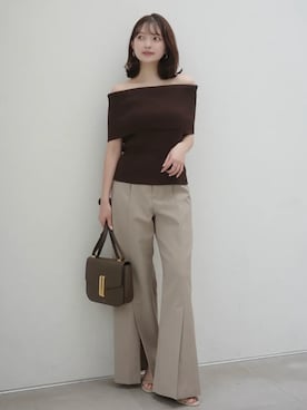 「anuans（アニュアンス）のアイテム（トップス）」を使った、ánuansさん（レディース・156cm）の春コーディネート