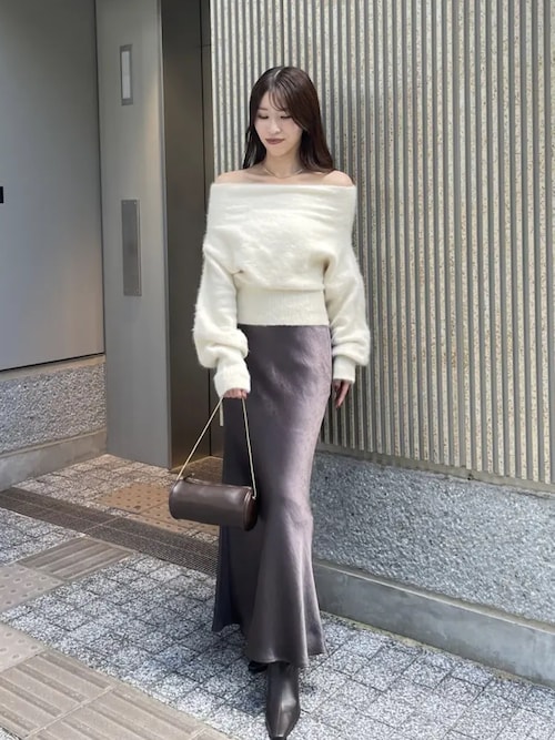 anuans ラクーンフォックスオフショルニットプルオーバー【値下げ可能】 ラクーンフォックスオフショルニットプルオーバー