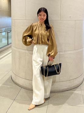 「anuans（アニュアンス）のアイテム（トップス）」を使った、ánuansさん（レディース・160cm）の春コーディネート