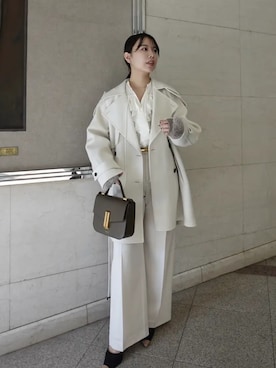 「アイテム（トレンチコート）」を使った、anuansさん（レディース・162cm）の冬コーディネート