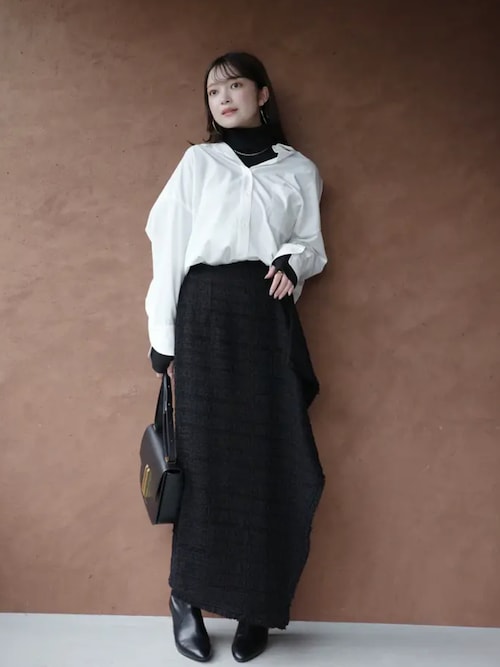 ツイードラップスカート（スカート）｜anuans（アニュアンス）の