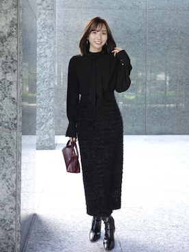 「anuans（アニュアンス）のアイテム」を使った、anuansさん（レディース・162cm）の冬コーディネート