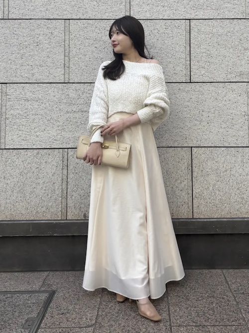 ニットレイヤードキャミワンピース（ワンピース）｜anuans（ア