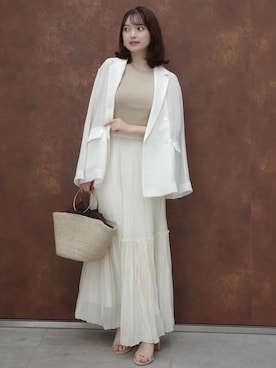 「anuans（アニュアンス）のアイテム」を使った、ánuansさん（レディース・156cm）の春コーディネート