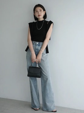 「anuans（アニュアンス）のアイテム（トップス）」を使った、ánuansさん（レディース・157cm）の春コーディネート