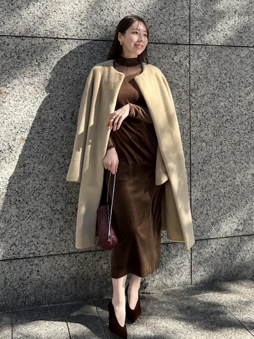 シアーコンビタイトワンピース（ワンピース）｜anuans（アニュアンス