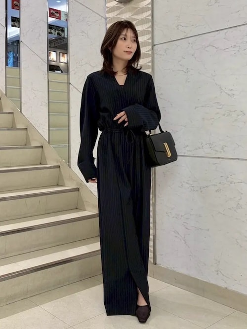 バンドカラーオールインワン（つなぎ/オールインワン）｜anuans（ア