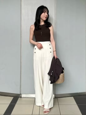 「anuans（アニュアンス）のアイテム」を使った、ánuansさん（レディース・155cm）の夏コーディネート