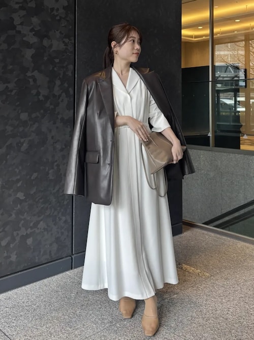 ダブルサテングレースワンピース（ワンピース）｜anuans（アニュアンス