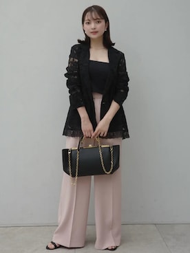 「anuans（アニュアンス）のアイテム（ジャケット/アウター）」を使った、ánuansさん（レディース・156cm）の春コーディネート