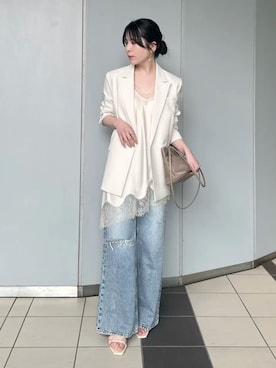 「anuans（アニュアンス）のアイテム（トップス）」を使った、ánuansさん（レディース・155cm）の春コーディネート