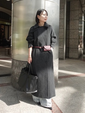 「アイテム（トレンチコート）」を使った、anuansさん（レディース・162cm）の秋コーディネート