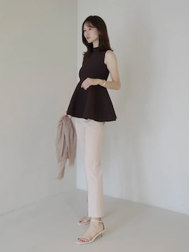 「anuans（アニュアンス）のアイテム（トップス）」を使った、ánuansさん（レディース・175cm）の春コーディネート