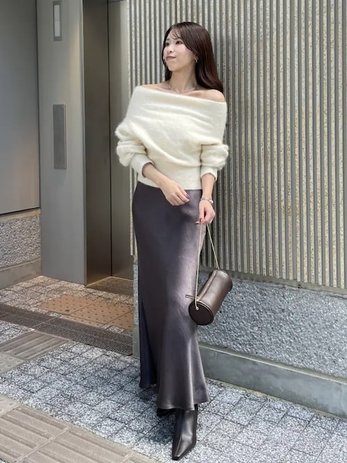 anuans ストレッチロングブーツ ダークブラウン アニュアンス anuans ストレッチロングブーツ （DARK BROWN