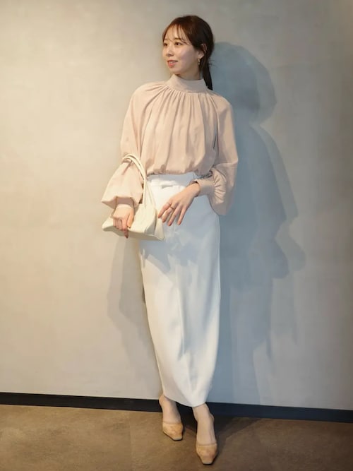 ダブルサテンナロースカート（スカート）｜anuans（アニュアンス）の