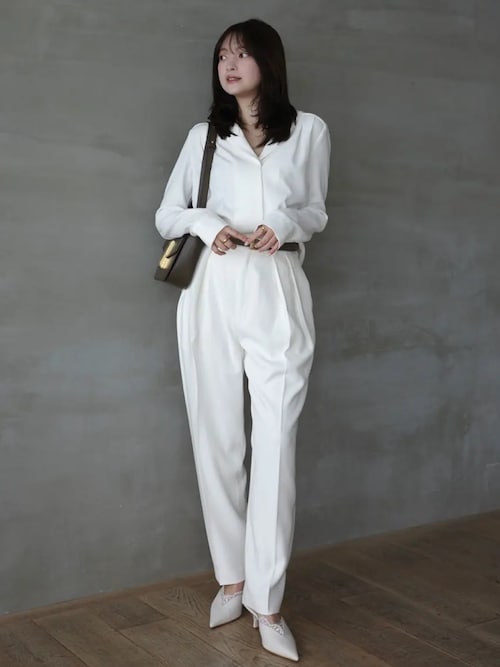 ダブルサテンショールカラーブラウス（シャツ/ブラウス）｜anuans（ア